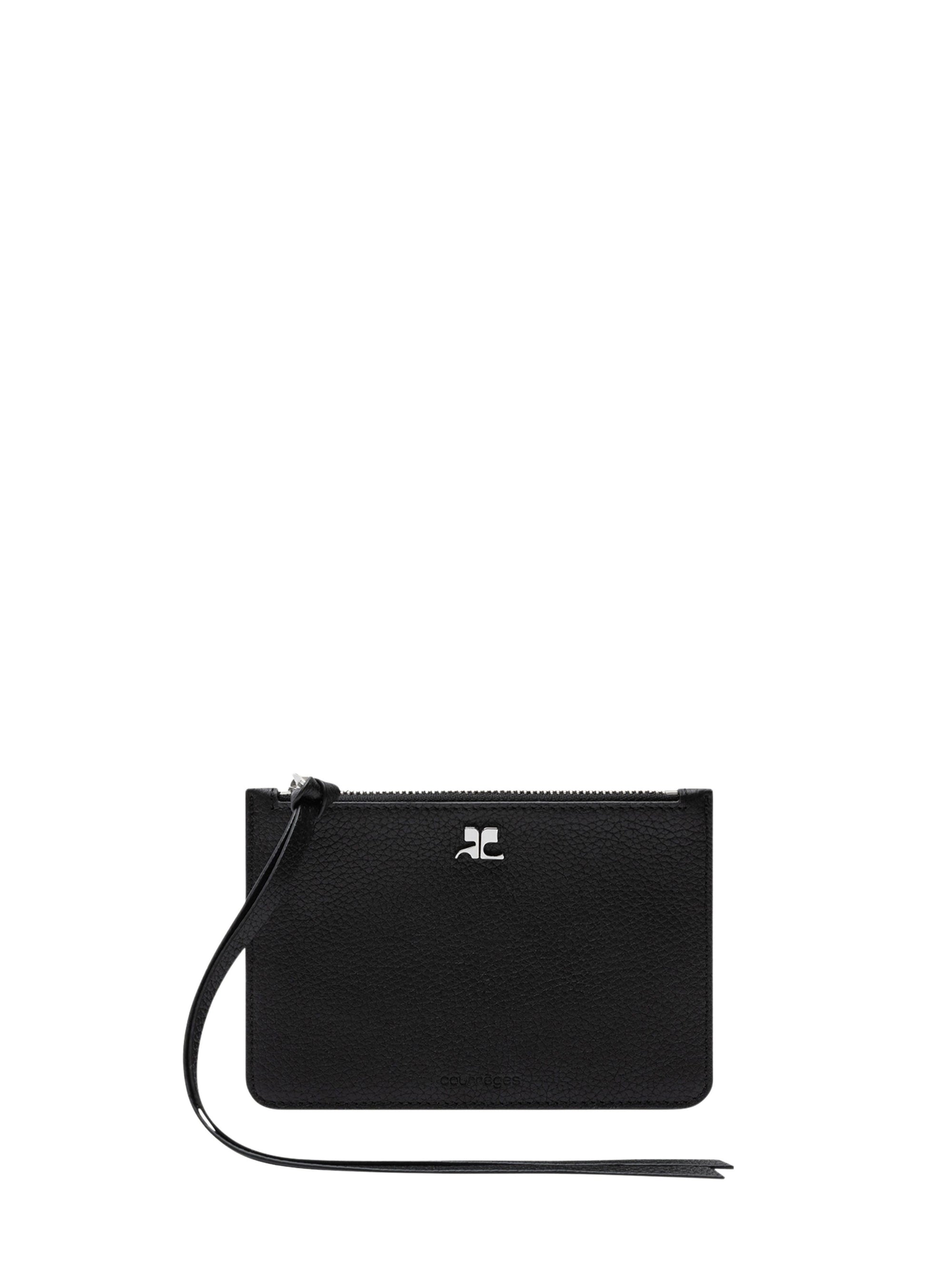 85pcs NEW / PORTE MONNAIE AC CUIR GRAINÉ - Black