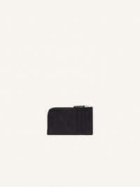 144pcs NEW / PORTE CARTE ZIPPÉ CUIR GRAINÉ - Black