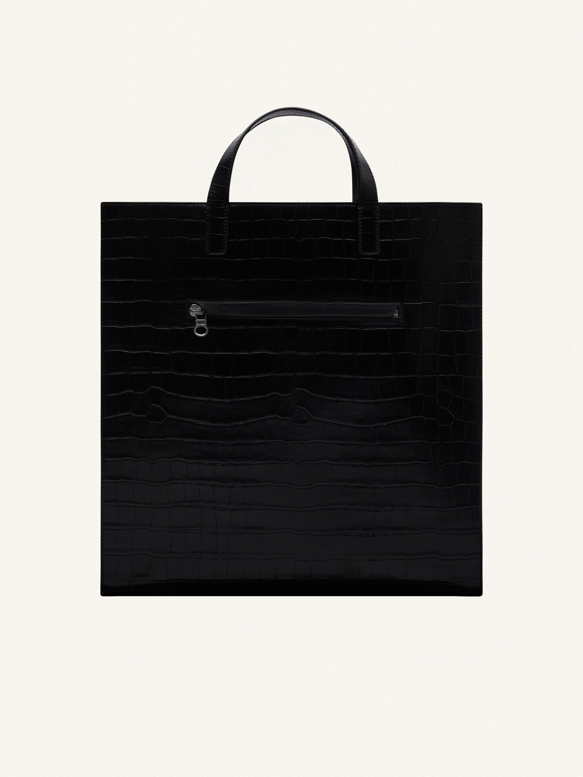 6pcs NEW / SAC TOTE AC HÉRITAGE CROCO - Black