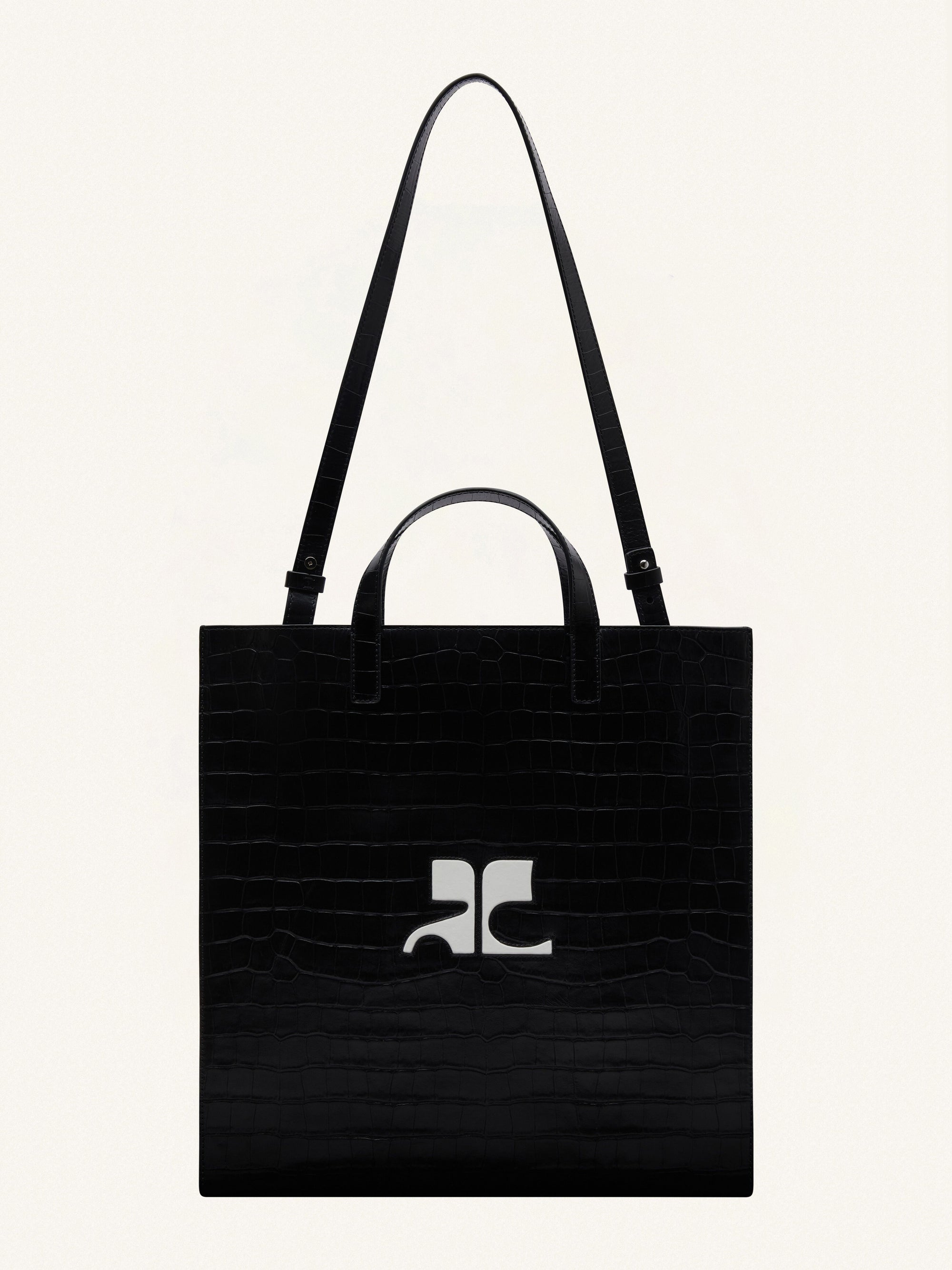 6pcs NEW / SAC TOTE AC HÉRITAGE CROCO - Black