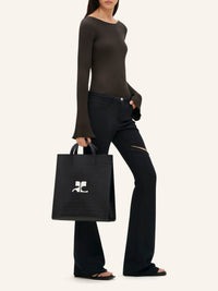 6pcs NEW / SAC TOTE AC HÉRITAGE CROCO - Black