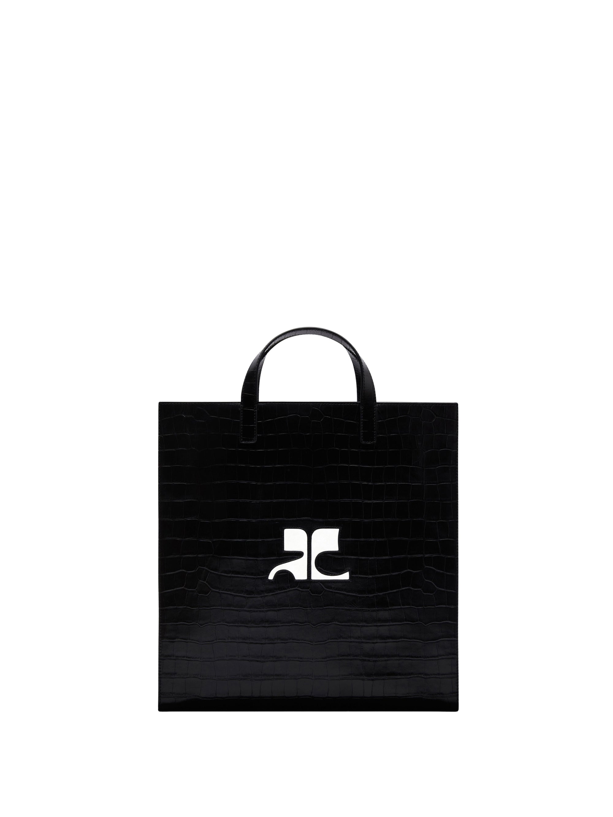 6pcs NEW / SAC TOTE AC HÉRITAGE CROCO - Black