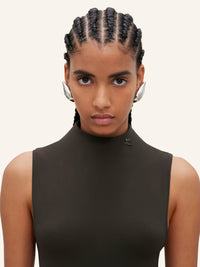 PRIX MARQUE : 80 / HIGH NECK SS CREPE JERSEY