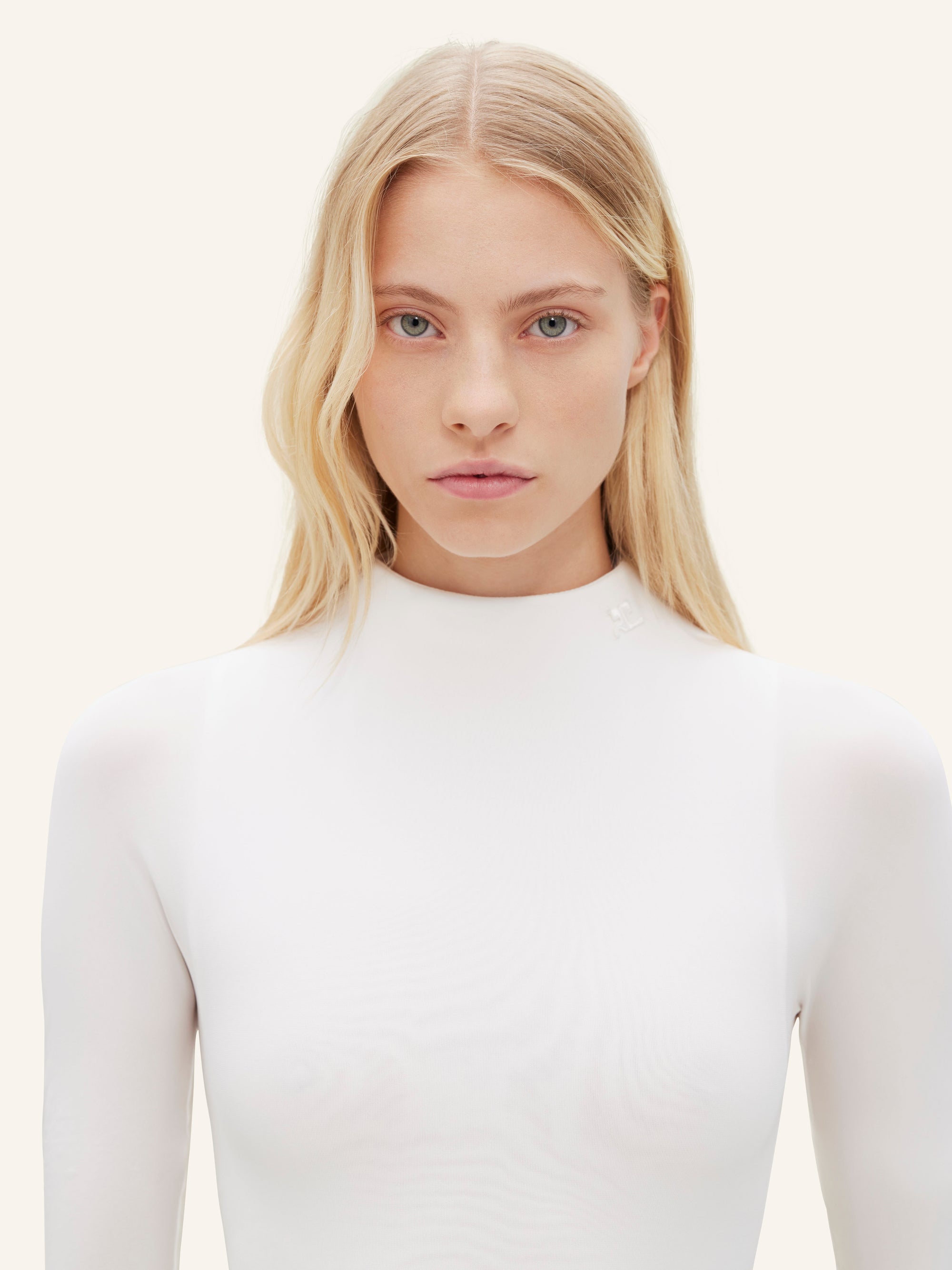 HIGH NECK CREPE JERSEY