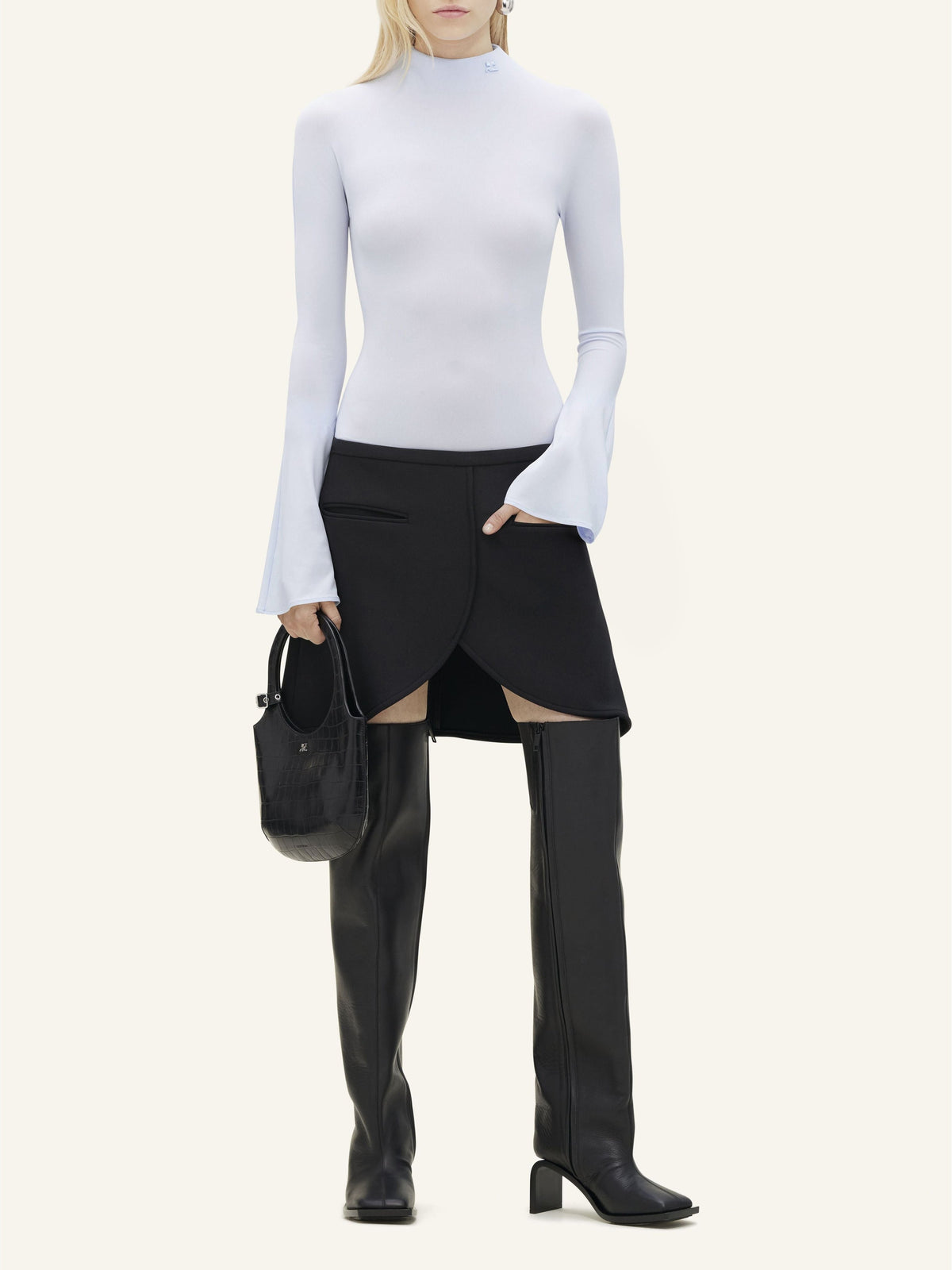PRIX MARQUE : 100 / HIGH NECK CREPE JERSEY