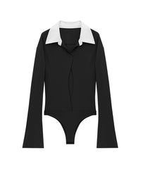 23pcs NEW / BODY CHEMISE GOUTTE EN JERSEY - Black