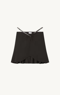PRIX MARQUE : 150 / SLASH ELLIPSE CREPE JERSEY MINI SKIRT-36