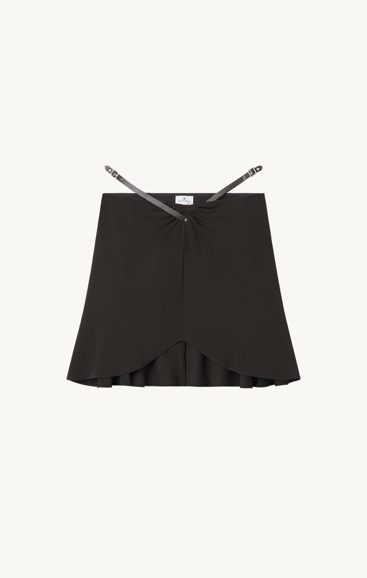 PRIX MARQUE : 150 / SLASH ELLIPSE CREPE JERSEY MINI SKIRT-36