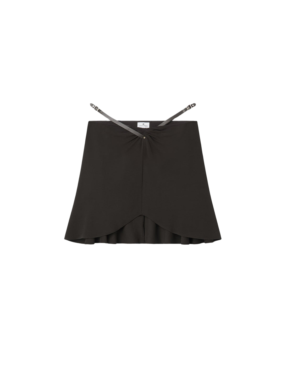 Slash Ellipse mini skirt - Mud Brown