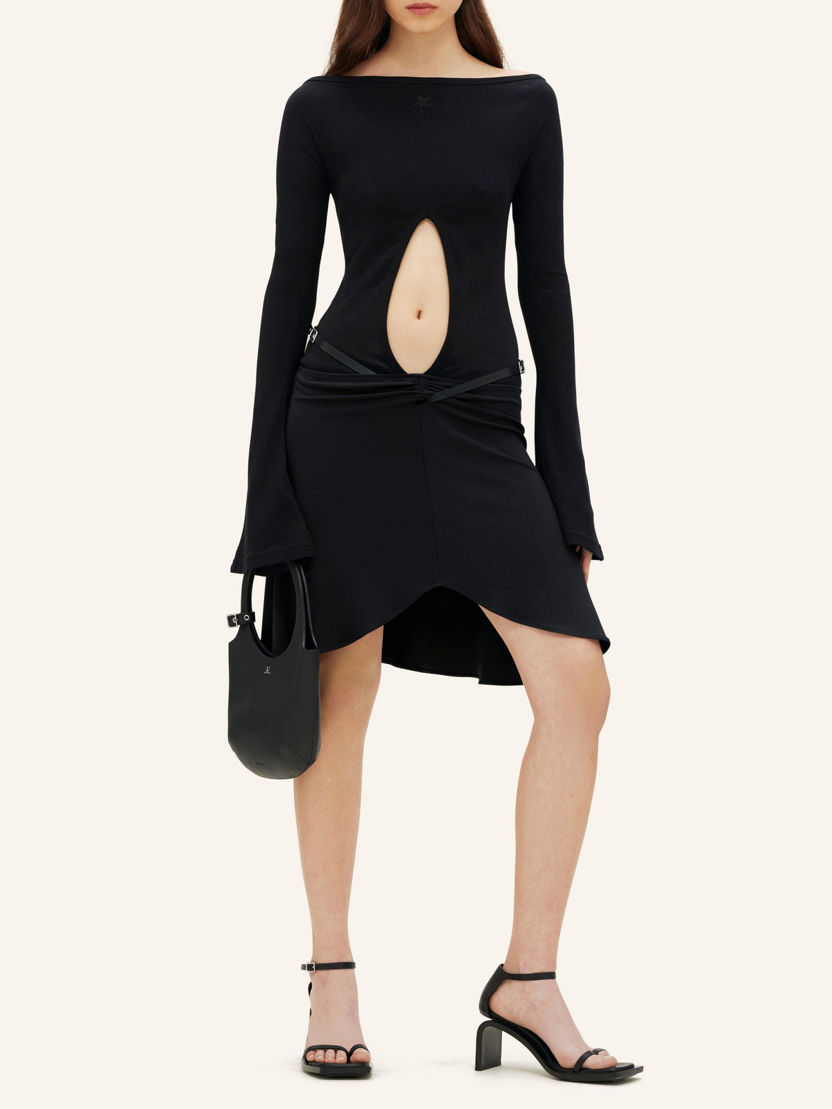 Jupe mini Slash Ellipse - Black