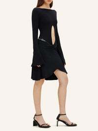 Jupe mini Slash Ellipse - Black