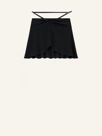 PRIX MARQUE : 150 / SLASH ELLIPSE CREPE JERSEY MINI SKIRT-36