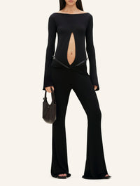 Pantalon Slash à sangle - Black