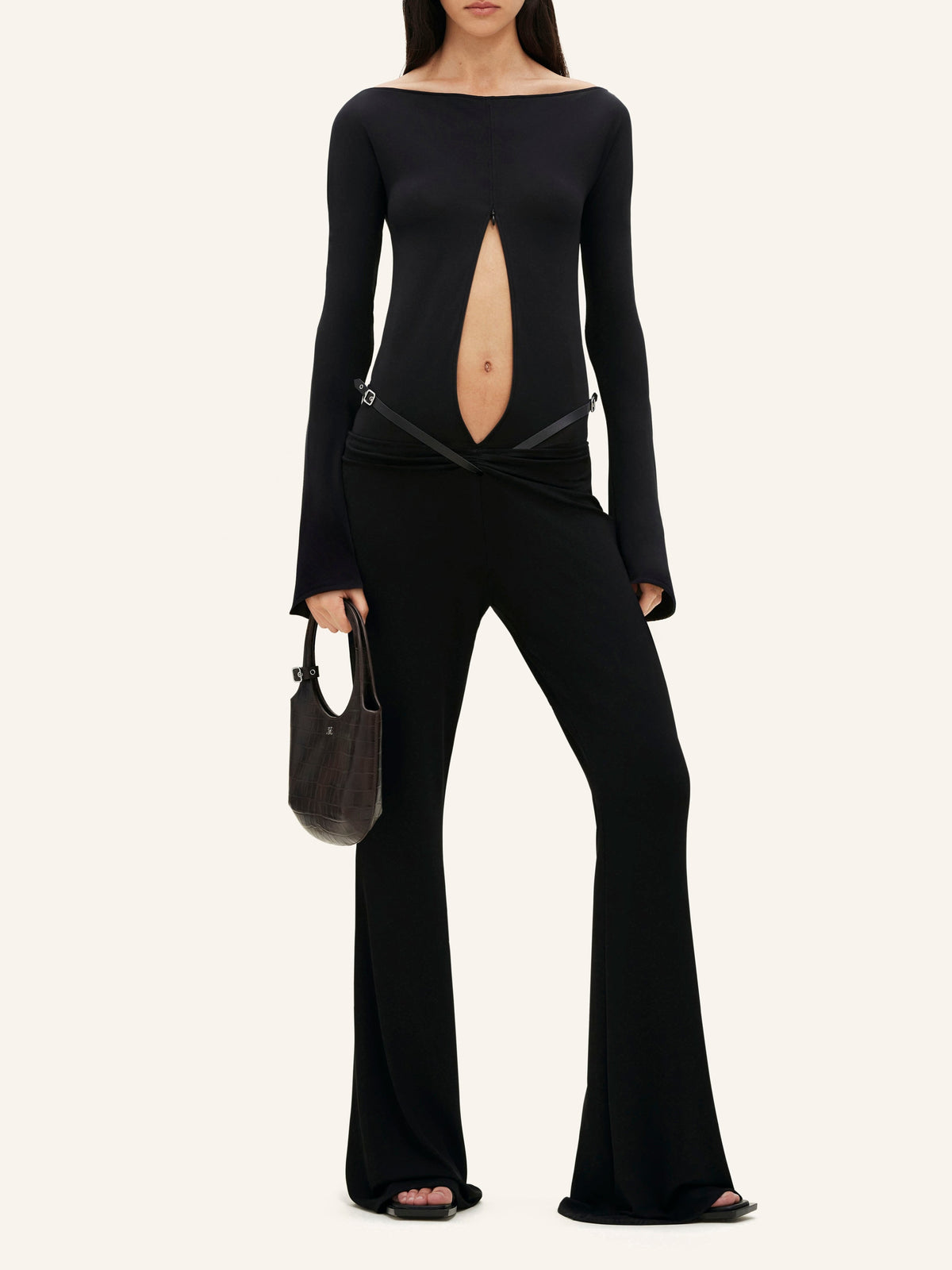 Pantalon Slash à sangle - Black