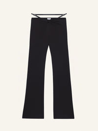 SLASH SANGLE CREPE JERSEY PANTS-36
