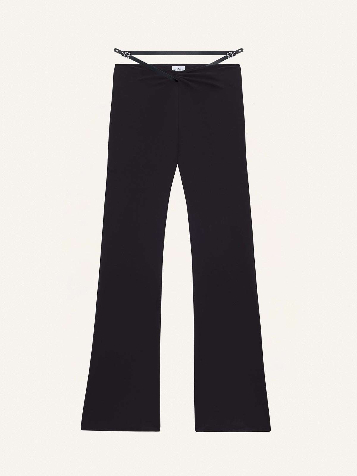 SLASH SANGLE CREPE JERSEY PANTS-36