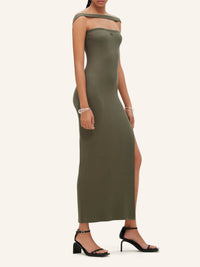 Robe mini croisée 90's - Camouflage Green
