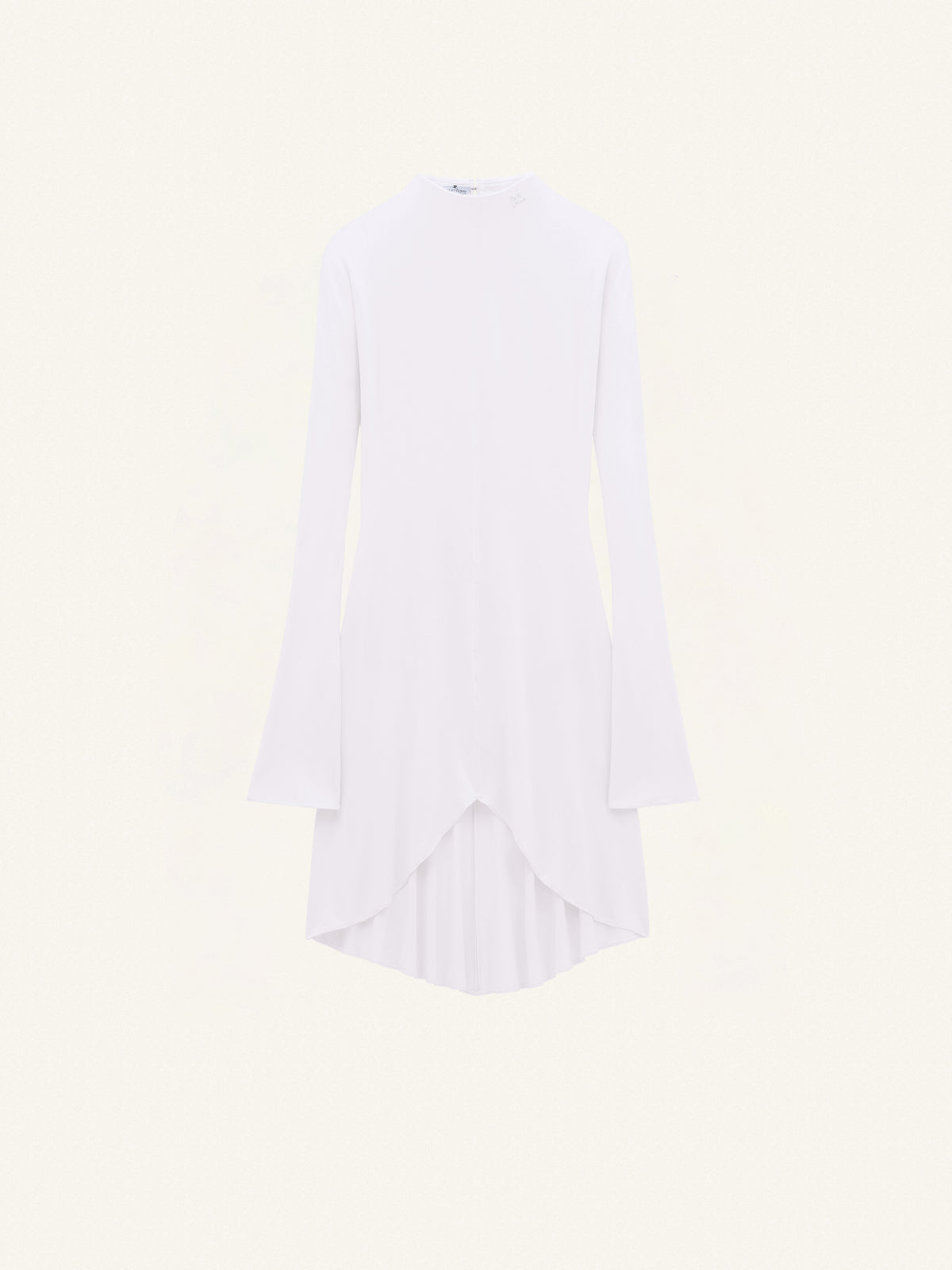 HIGH NECK CREPE JERSEY DRESS-S