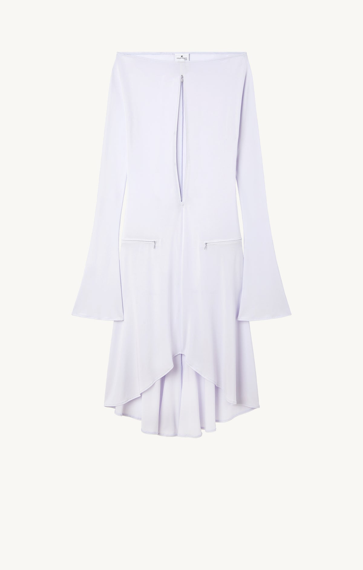 DROP ZIPPED CREPE JERSEY DRESS-34