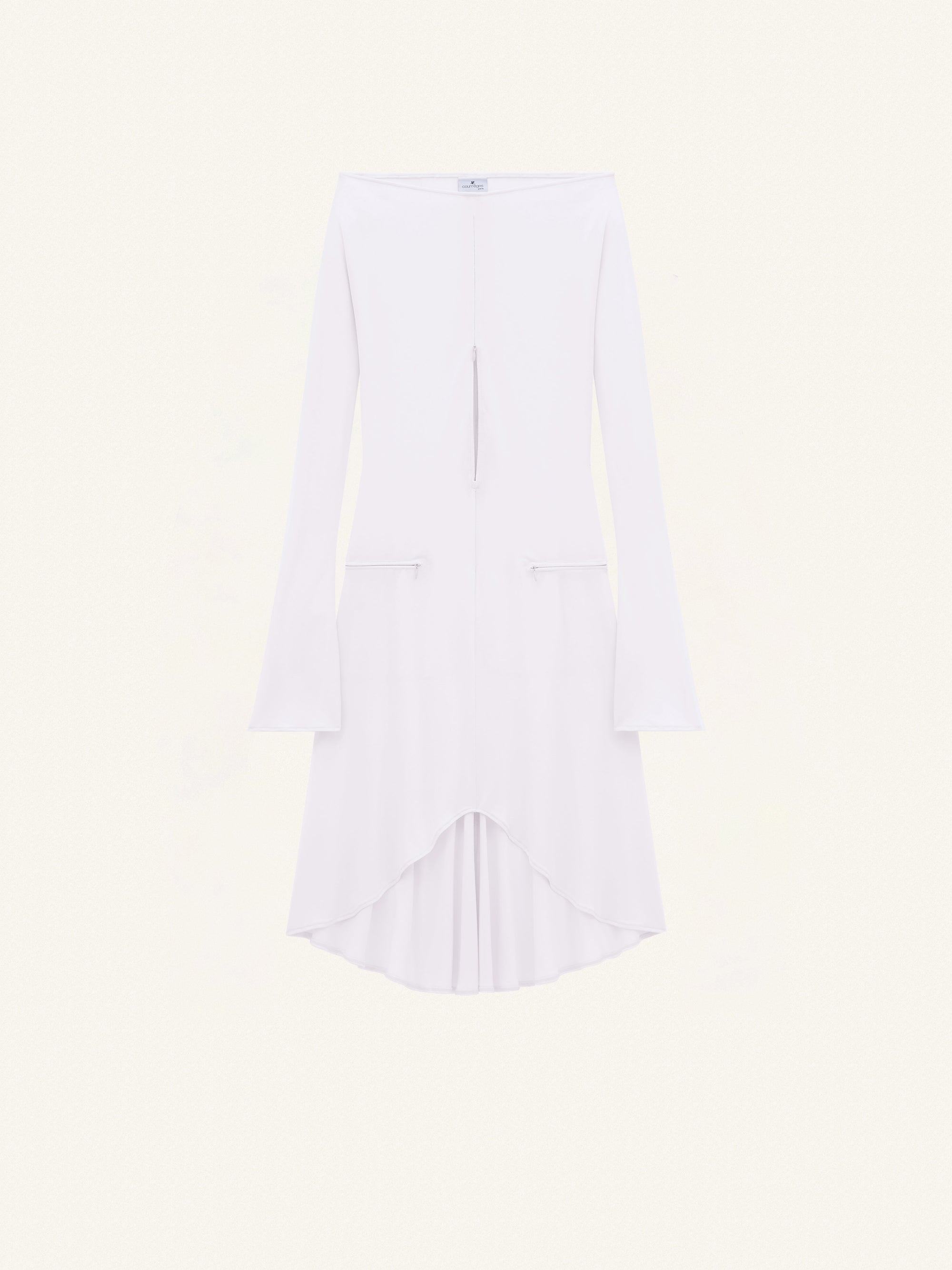 DROP ZIPPED CREPE JERSEY DRESS-34