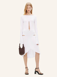 DROP ZIPPED CREPE JERSEY DRESS-34