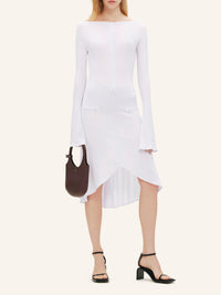 Robe drop zippé crepe jersey robe - Mist