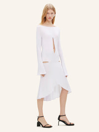 DROP ZIPPED CREPE JERSEY DRESS-34