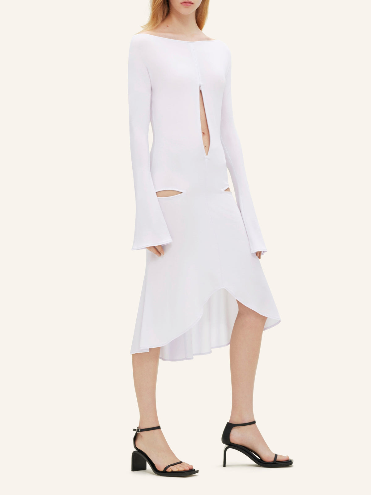 Robe drop zippé crepe jersey robe - Mist