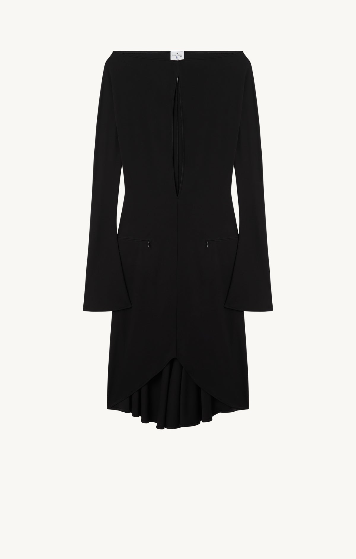 DROP ZIPPED CREPE JERSEY DRESS-36
