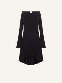 DROP ZIPPED CREPE JERSEY DRESS-36