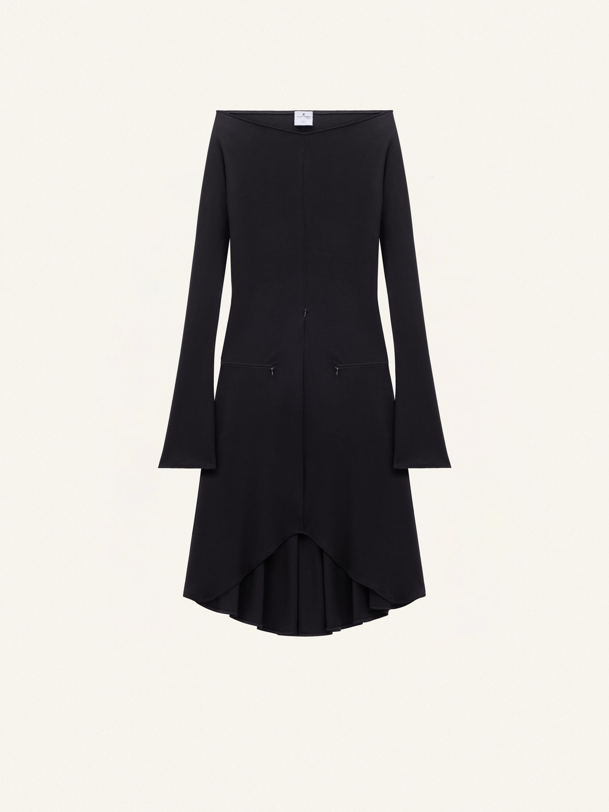 DROP ZIPPED CREPE JERSEY DRESS-36