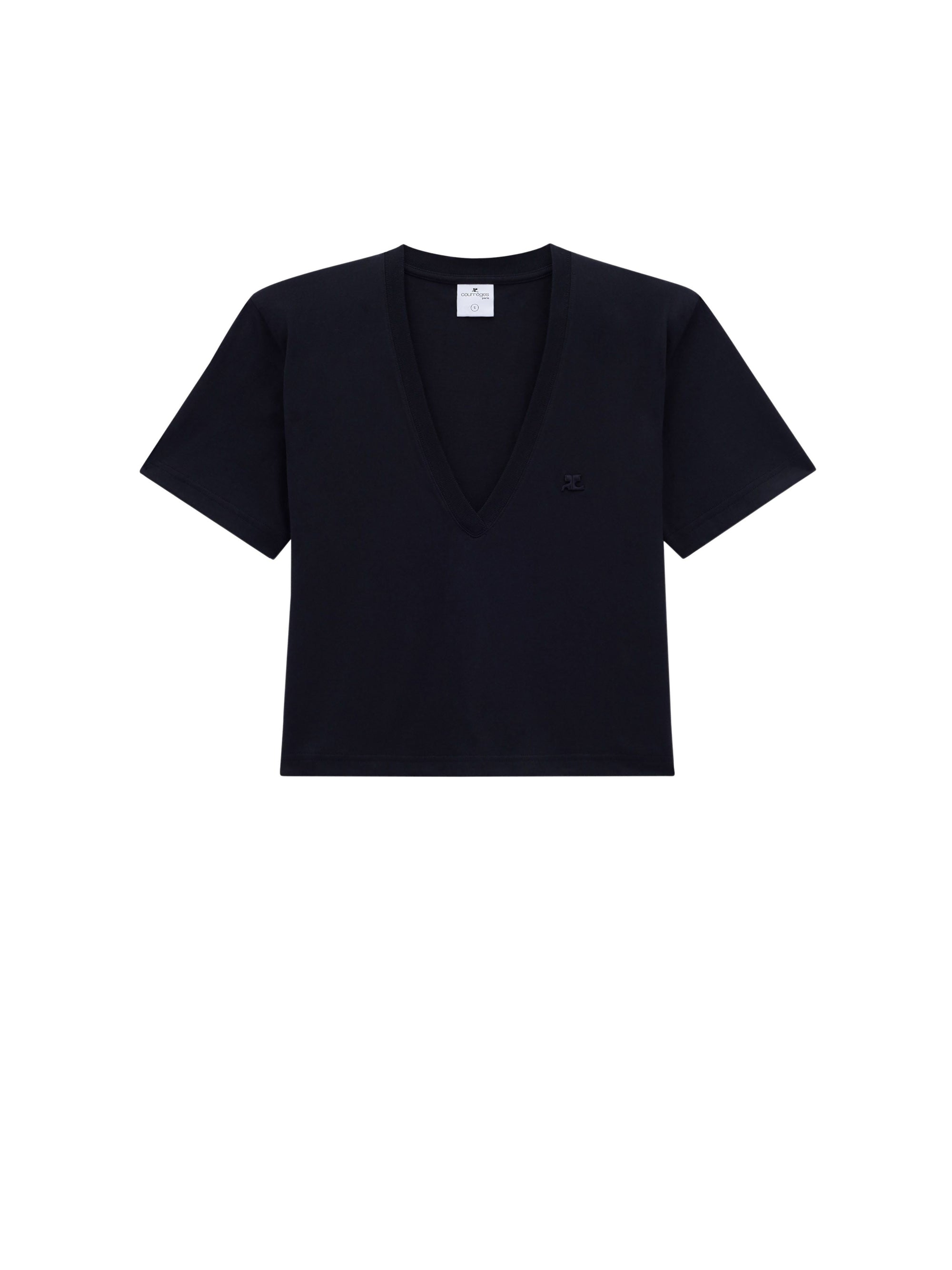 106pcs NEW / T-SHIRT COURT COL V - Black
