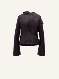 10pcs NEW / BLOUSON BIKER MODULAR EMBOSSAGE CROCO - Bark