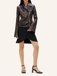 10pcs NEW / BLOUSON BIKER MODULAR EMBOSSAGE CROCO - Bark