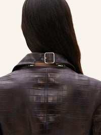 10pcs NEW / BLOUSON BIKER MODULAR EMBOSSAGE CROCO - Bark