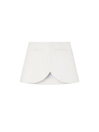 Jupe radiant mini en cuir - Blanc