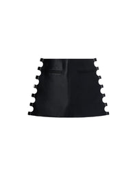 PRIX MARQUE : 600 / MULTI SANGLE LEATHER MINI SKIRT-36