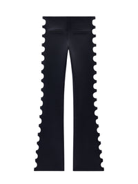 Pantalon bootcut à multi-sangles en cuir - Black