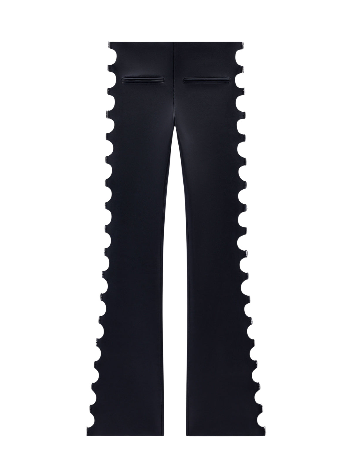Pantalon bootcut à multi-sangles en cuir - Black