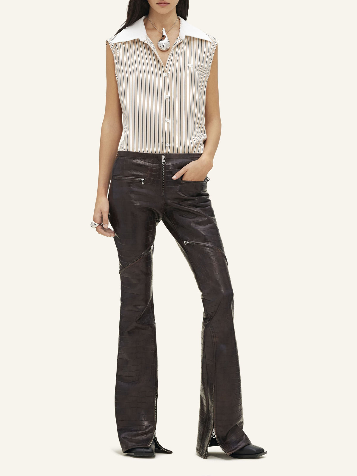 PRIX MARQUE : 1000 / ELLIPSE ZIP CROCO STAMPED