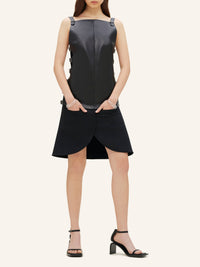 1pcs NEW / TOP MULTI SANGLES EN CUIR - Black