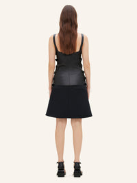 1pcs NEW / TOP MULTI SANGLES EN CUIR - Black