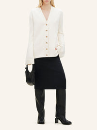23pcs NEW / CARDIGAN EN COTON - Écru