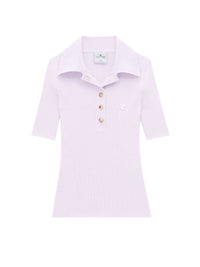POLO SIGNATURE EN MAILLE CÔTELÉE