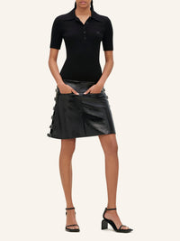 PRIX MARQUE : 100 / POLO SIGNATURE EN MAILLE CÔTELÉE