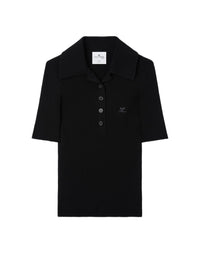 PRIX MARQUE : 100 / POLO SIGNATURE EN MAILLE CÔTELÉE