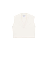 48pcs NEW / PULL COURT SANS MANCHES EN COTON - Écru