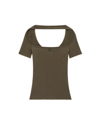 14pcs NEW / PULL HYPERBOLE EN MAILLE CÔTELÉE - Camouflage Green