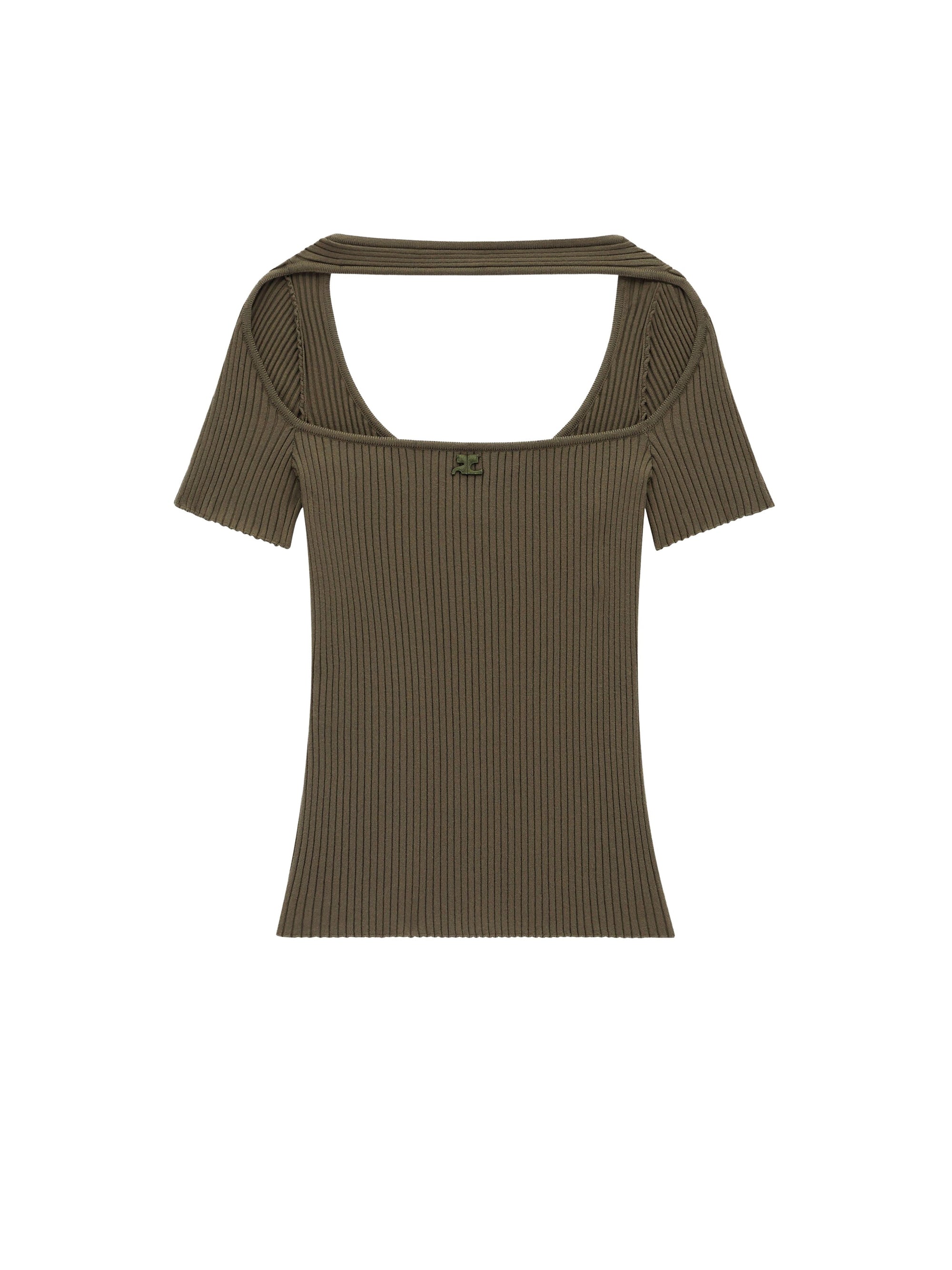 14pcs NEW / PULL HYPERBOLE EN MAILLE CÔTELÉE - Camouflage Green