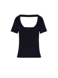 14pcs NEW / PULL HYPERBOLE EN MAILLE CÔTELÉE - Black